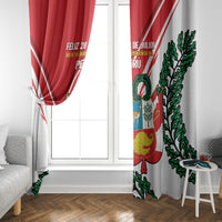 Peru Independence Day Window Curtain Peruvian Coat Of Arms Feliz 28 de Julio - Wonder Print Shop
