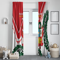 Peru Independence Day Window Curtain Peruvian Coat Of Arms Feliz 28 de Julio - Wonder Print Shop