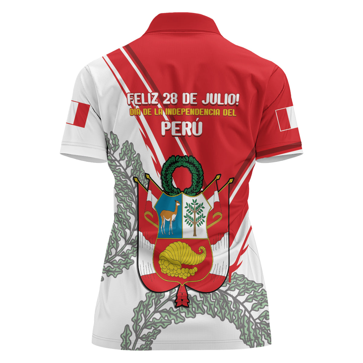 Peru Independence Day Women Polo Shirt Peruvian Coat Of Arms Feliz 28 de Julio - Wonder Print Shop