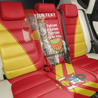 Personalised Peru Independence Day Back Car Seat Cover Peruvian Alpaca Feliz 28 de Julio - Wonder Print Shop