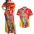 Personalised Peru Independence Day Couples Matching Off Shoulder Maxi Dress and Hawaiian Shirt Peruvian Alpaca Feliz 28 de Julio - Wonder Print Shop
