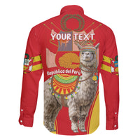 Personalised Peru Independence Day Family Matching Long Sleeve Bodycon Dress and Hawaiian Shirt Peruvian Alpaca Feliz 28 de Julio - Wonder Print Shop