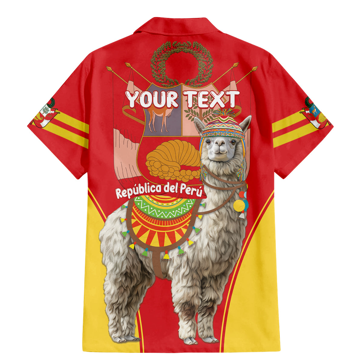 Personalised Peru Independence Day Family Matching Mermaid Dress and Hawaiian Shirt Peruvian Alpaca Feliz 28 de Julio - Wonder Print Shop