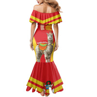 Personalised Peru Independence Day Family Matching Mermaid Dress and Hawaiian Shirt Peruvian Alpaca Feliz 28 de Julio - Wonder Print Shop