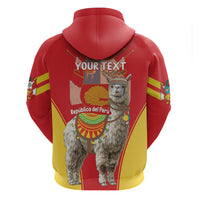 Personalised Peru Independence Day Hoodie Peruvian Alpaca Feliz 28 de Julio - Wonder Print Shop