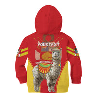 Personalised Peru Independence Day Kid Hoodie Peruvian Alpaca Feliz 28 de Julio - Wonder Print Shop