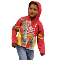 Personalised Peru Independence Day Kid Hoodie Peruvian Alpaca Feliz 28 de Julio - Wonder Print Shop