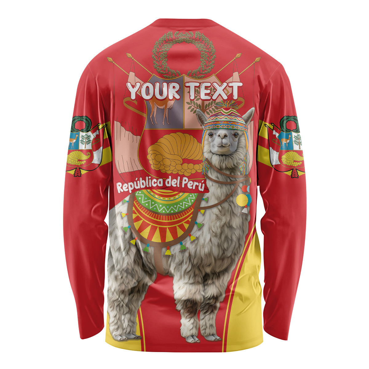 Personalised Peru Independence Day Long Sleeve Shirt Peruvian Alpaca Feliz 28 de Julio - Wonder Print Shop