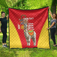 Personalised Peru Independence Day Quilt Peruvian Alpaca Feliz 28 de Julio - Wonder Print Shop