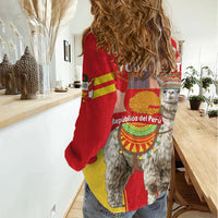 Personalised Peru Independence Day Women Casual Shirt Peruvian Alpaca Feliz 28 de Julio - Wonder Print Shop