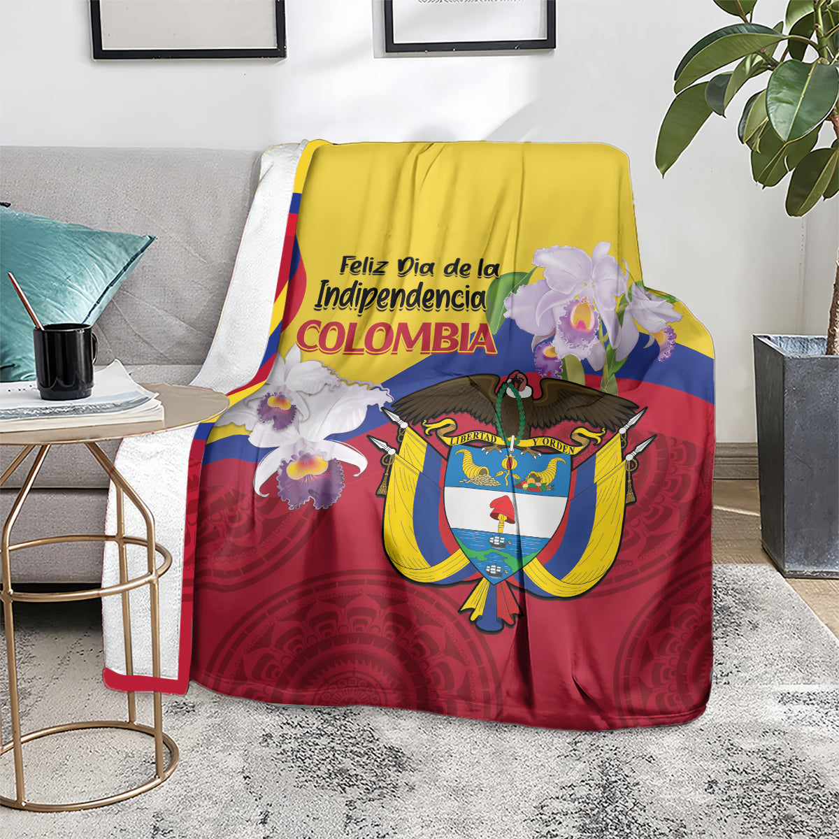 Colombia Independence Day Blanket Feliz Dia de la Independencia