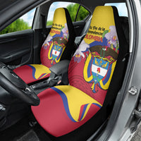 Colombia Independence Day Car Seat Cover Feliz Dia de la Independencia - Wonder Print Shop
