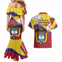 Colombia Independence Day Couples Matching Mermaid Dress and Hawaiian Shirt Feliz Dia de la Independencia - Wonder Print Shop