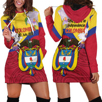 Colombia Independence Day Hoodie Dress Feliz Dia de la Independencia - Wonder Print Shop