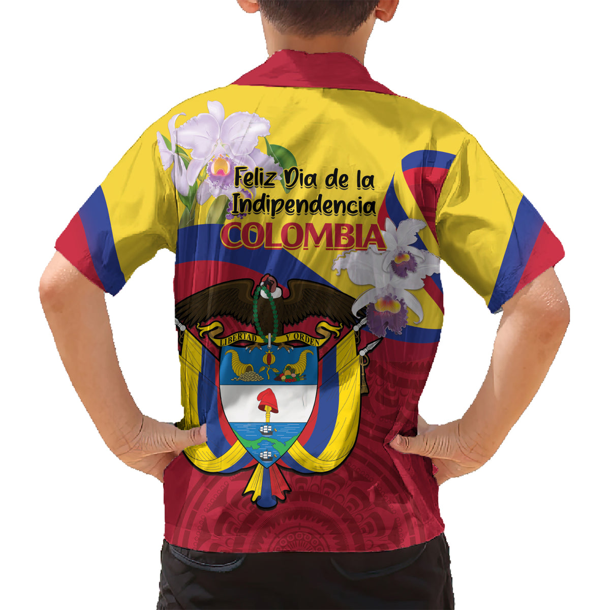 Colombia Independence Day Kid Hawaiian Shirt Feliz Dia de la Independencia - Wonder Print Shop