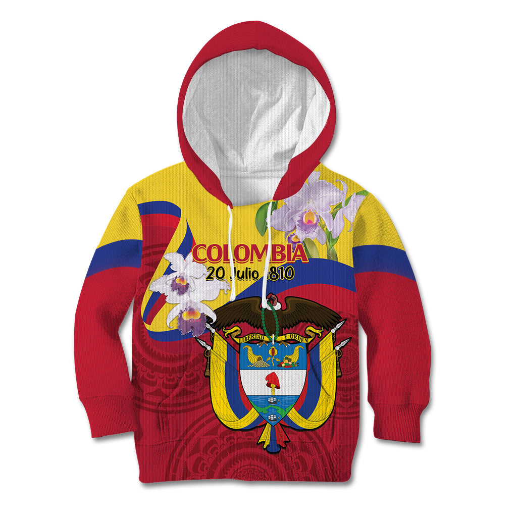 Colombia Independence Day Kid Hoodie Feliz Dia de la Independencia - Wonder Print Shop