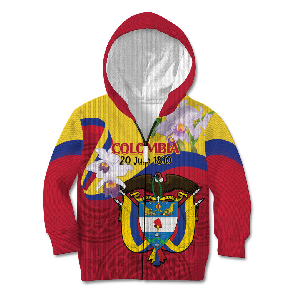 Colombia Independence Day Kid Hoodie Feliz Dia de la Independencia - Wonder Print Shop