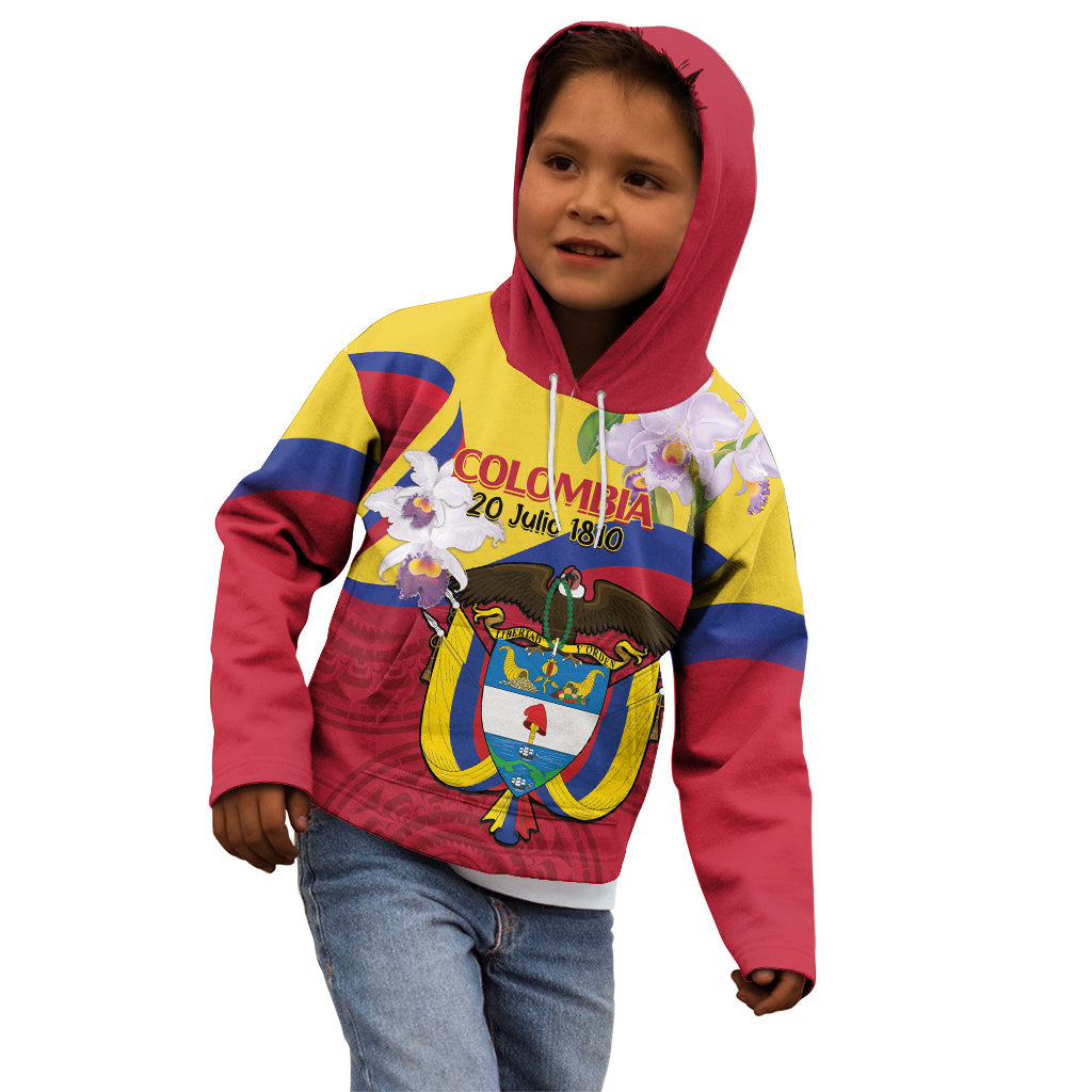 Colombia Independence Day Kid Hoodie Feliz Dia de la Independencia - Wonder Print Shop
