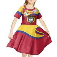 Colombia Independence Day Kid Short Sleeve Dress Feliz Dia de la Independencia - Wonder Print Shop