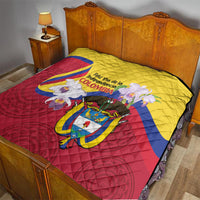Colombia Independence Day Quilt Feliz Dia de la Independencia - Wonder Print Shop
