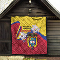 Colombia Independence Day Quilt Feliz Dia de la Independencia - Wonder Print Shop