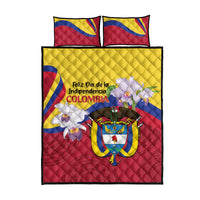 Colombia Independence Day Quilt Bed Set Feliz Dia de la Independencia - Wonder Print Shop