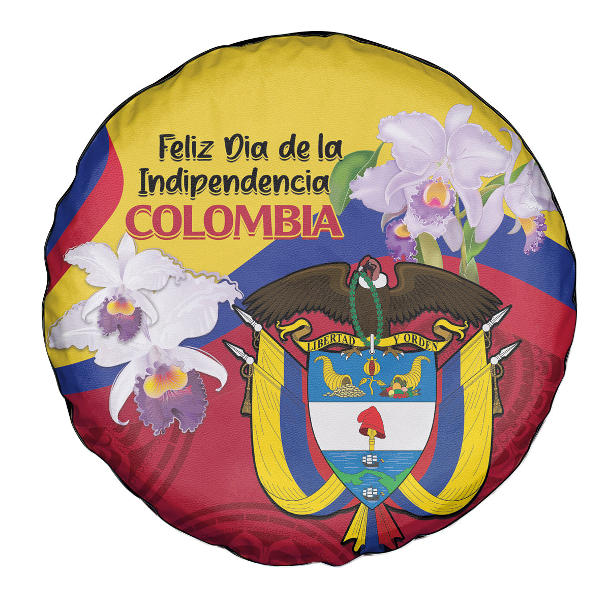 Colombia Independence Day Spare Tire Cover Feliz Dia de la Independencia - Wonder Print Shop