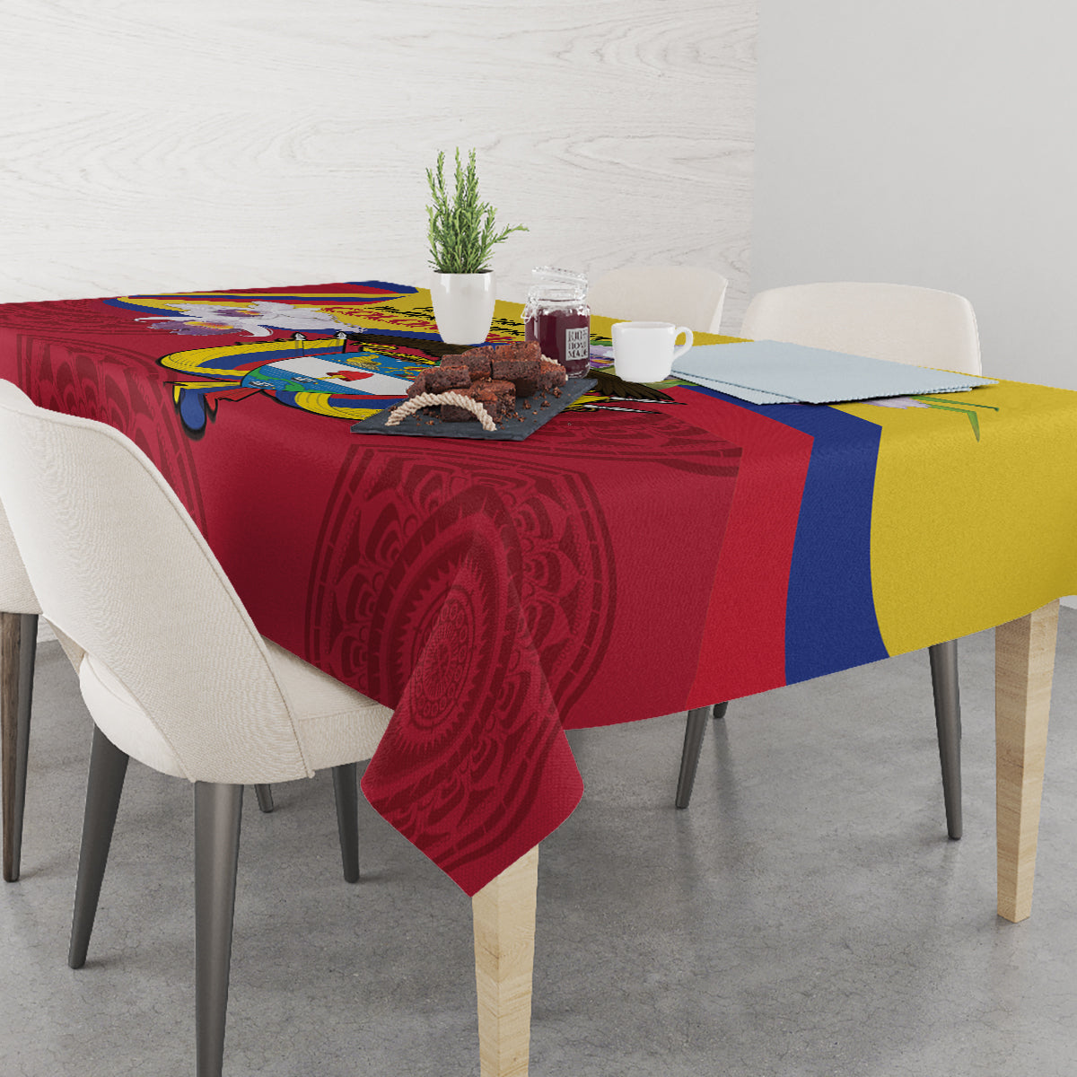 Colombia Independence Day Tablecloth Feliz Dia de la Independencia - Wonder Print Shop