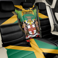 Jamaica Independence Day Back Car Seat Cover Jumieka Coat Of Arms Mix Hummingbird - Wonder Print Shop