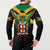 Jamaica Independence Day Button Sweatshirt Jumieka Coat Of Arms Mix Hummingbird - Wonder Print Shop