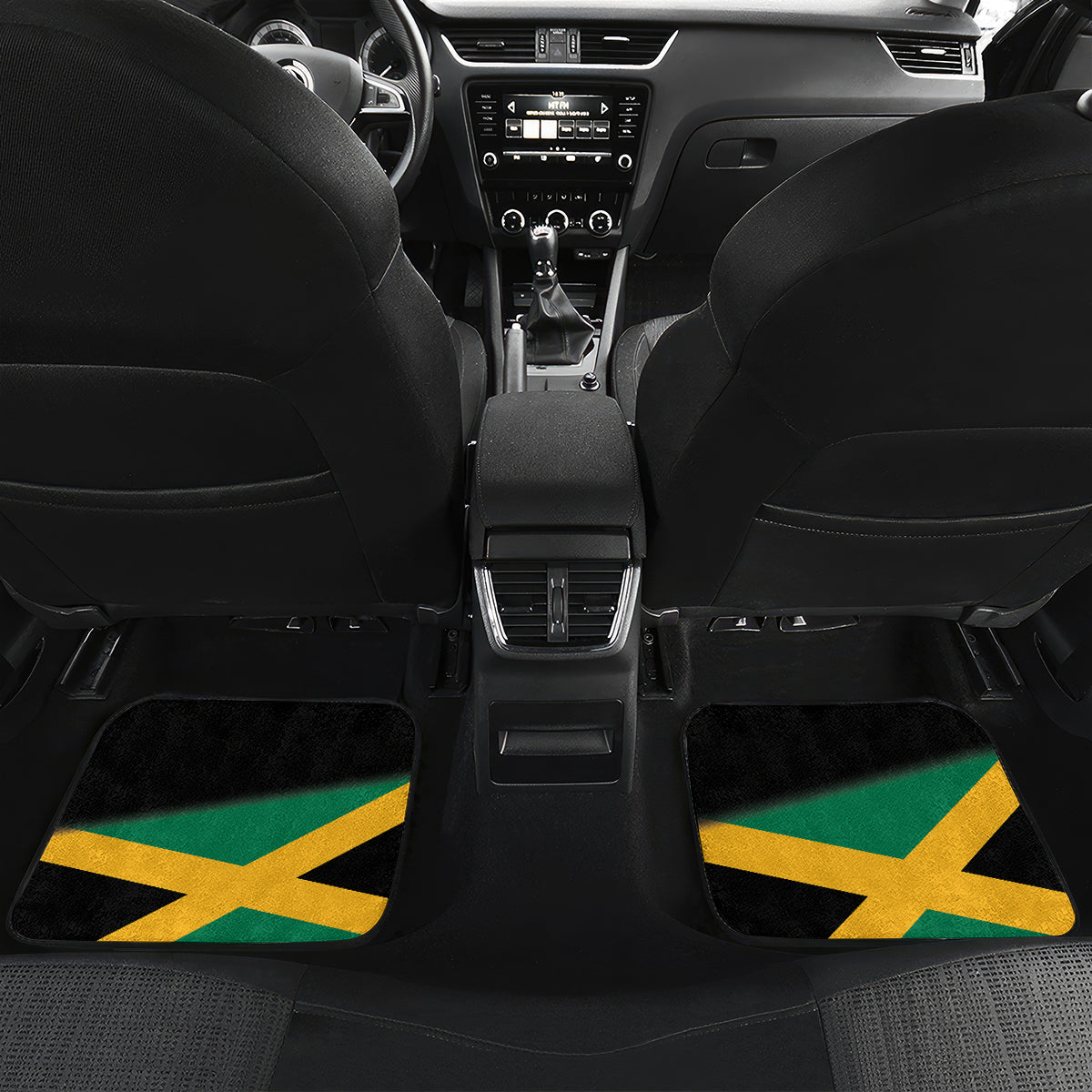 Jamaica Independence Day Car Mats Jumieka Coat Of Arms Mix Hummingbird - Wonder Print Shop
