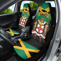 Jamaica Independence Day Car Seat Cover Jumieka Coat Of Arms Mix Hummingbird - Wonder Print Shop
