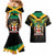 Jamaica Independence Day Couples Matching Mermaid Dress and Hawaiian Shirt Jumieka Coat Of Arms Mix Hummingbird - Wonder Print Shop
