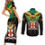 Jamaica Independence Day Couples Matching Short Sleeve Bodycon Dress and Long Sleeve Button Shirt Jumieka Coat Of Arms Mix Hummingbird - Wonder Print Shop