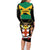 Jamaica Independence Day Family Matching Long Sleeve Bodycon Dress and Hawaiian Shirt Jumieka Coat Of Arms Mix Hummingbird - Wonder Print Shop