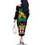 Jamaica Independence Day Family Matching Off The Shoulder Long Sleeve Dress and Hawaiian Shirt Jumieka Coat Of Arms Mix Hummingbird - Wonder Print Shop