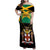 Jamaica Independence Day Family Matching Off Shoulder Maxi Dress and Hawaiian Shirt Jumieka Coat Of Arms Mix Hummingbird - Wonder Print Shop