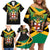 Jamaica Independence Day Family Matching Off Shoulder Short Dress and Hawaiian Shirt Jumieka Coat Of Arms Mix Hummingbird - Wonder Print Shop