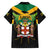 Jamaica Independence Day Family Matching Short Sleeve Bodycon Dress and Hawaiian Shirt Jumieka Coat Of Arms Mix Hummingbird - Wonder Print Shop