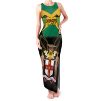 Jamaica Independence Day Family Matching Tank Maxi Dress and Hawaiian Shirt Jumieka Coat Of Arms Mix Hummingbird - Wonder Print Shop