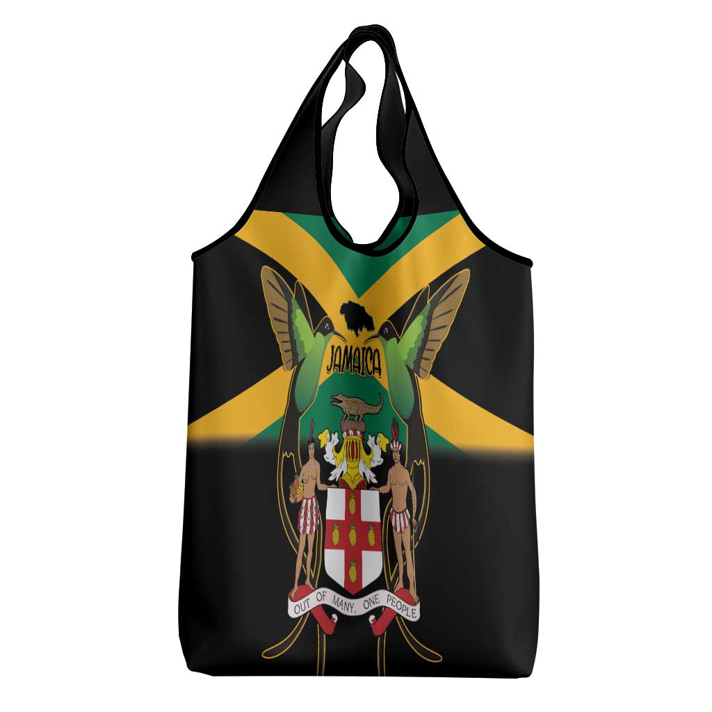 Jamaica Independence Day Grocery Bag Jumieka Coat Of Arms Mix Hummingbird