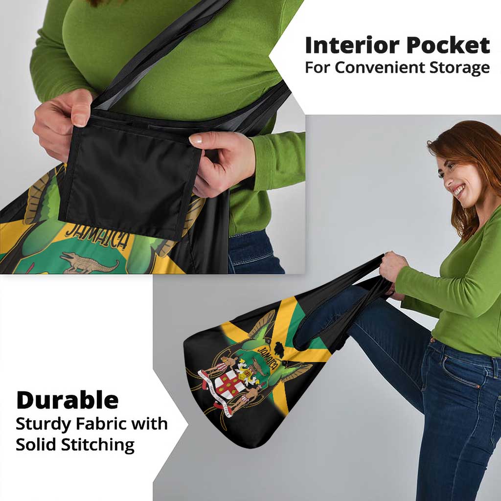 Jamaica Independence Day Grocery Bag Jumieka Coat Of Arms Mix Hummingbird