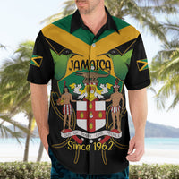Jamaica Independence Day Hawaiian Shirt Jumieka Coat Of Arms Mix Hummingbird - Wonder Print Shop
