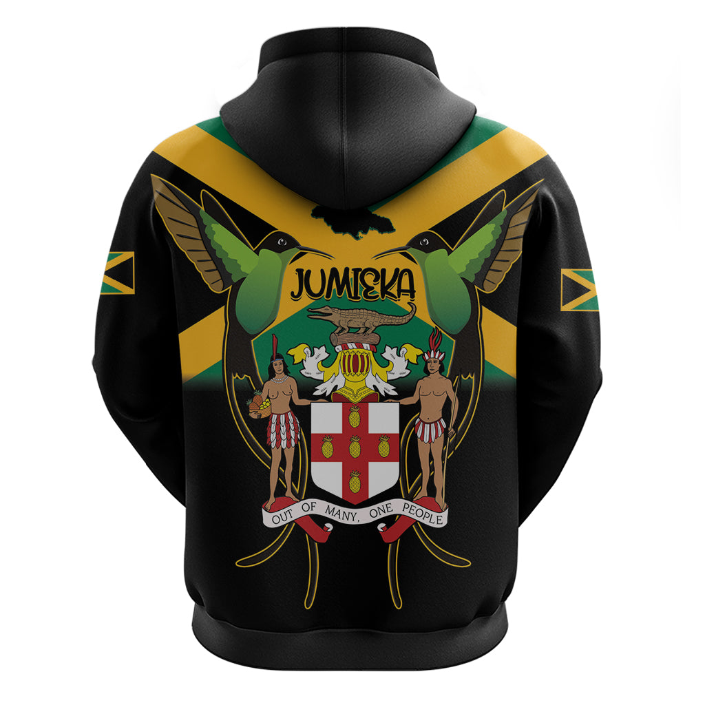 Jamaica Independence Day Hoodie Jumieka Coat Of Arms Mix Hummingbird - Wonder Print Shop
