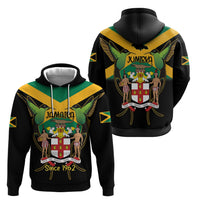Jamaica Independence Day Hoodie Jumieka Coat Of Arms Mix Hummingbird - Wonder Print Shop