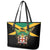 Jamaica Independence Day Leather Tote Bag Jumieka Coat Of Arms Mix Hummingbird - Wonder Print Shop