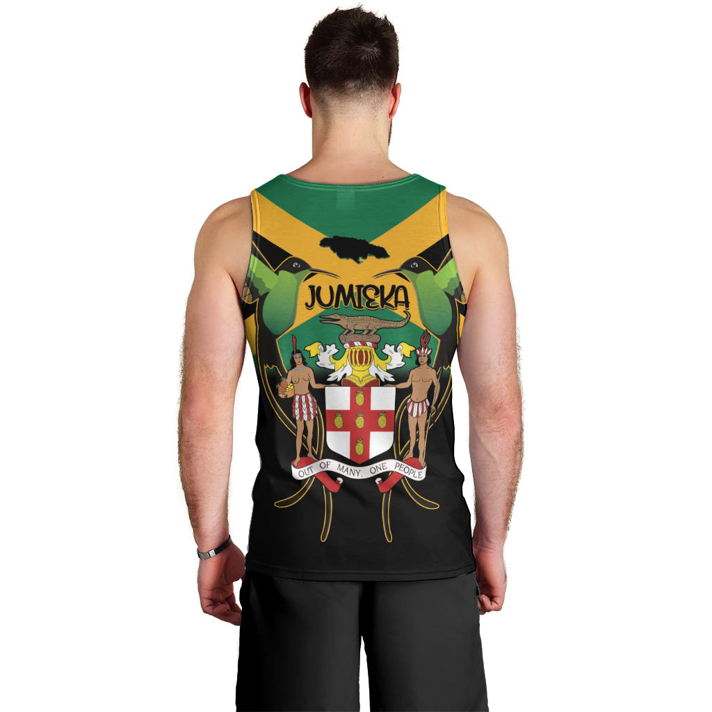 Jamaica Independence Day Men Tank Top Jumieka Coat Of Arms Mix Hummingbird - Wonder Print Shop