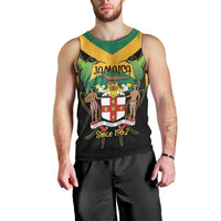 Jamaica Independence Day Men Tank Top Jumieka Coat Of Arms Mix Hummingbird - Wonder Print Shop