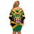 Jamaica Independence Day Off Shoulder Short Dress Jumieka Coat Of Arms Mix Hummingbird - Wonder Print Shop