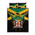 Jamaica Independence Day Quilt Bed Set Jumieka Coat Of Arms Mix Hummingbird - Wonder Print Shop